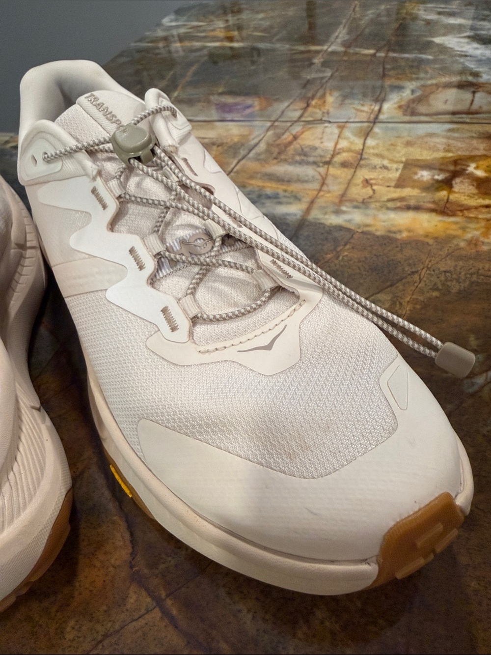 Hoka Transport Women’s White / tan Lightweight Running Sneakers size 10B - Picture 3 of 14
